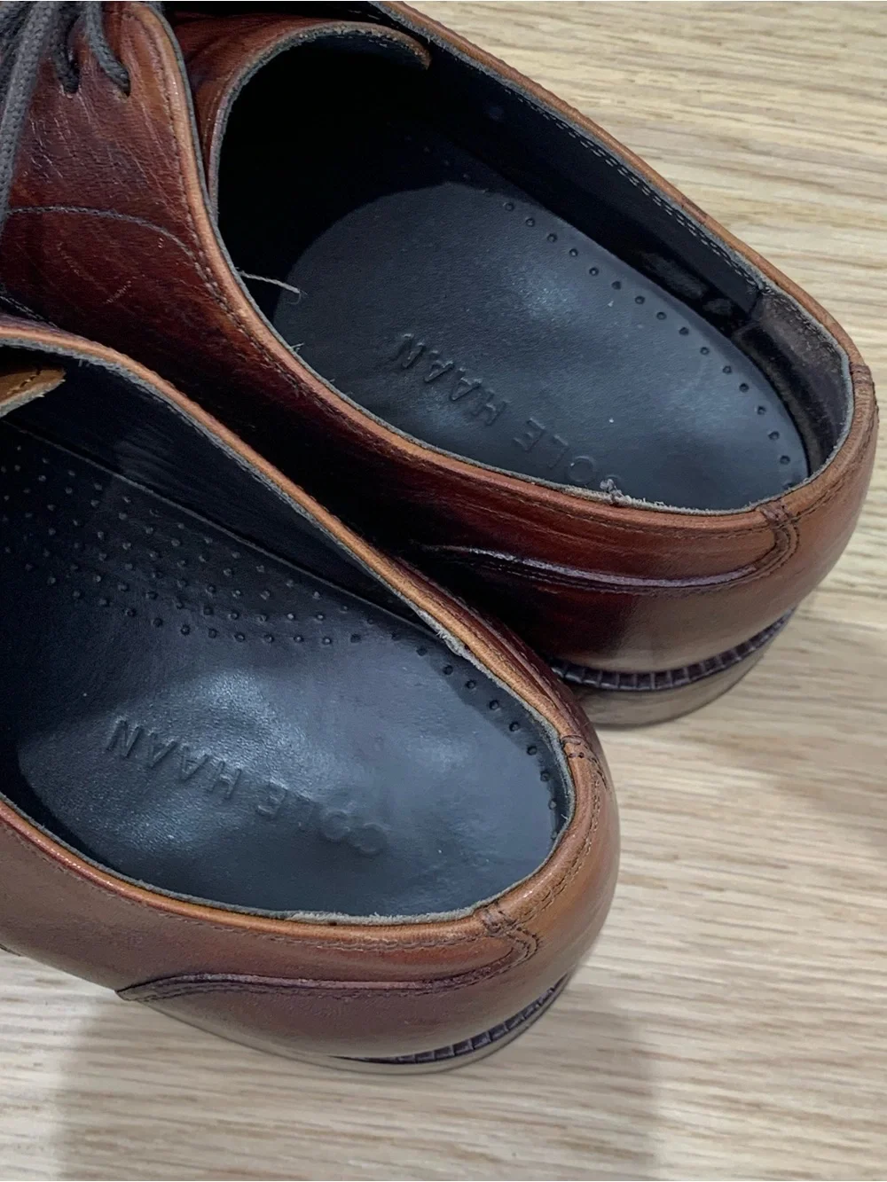 Cole Haan Men’s Size 9 M Cap Toe Oxford Dress Shoes Dark Brown